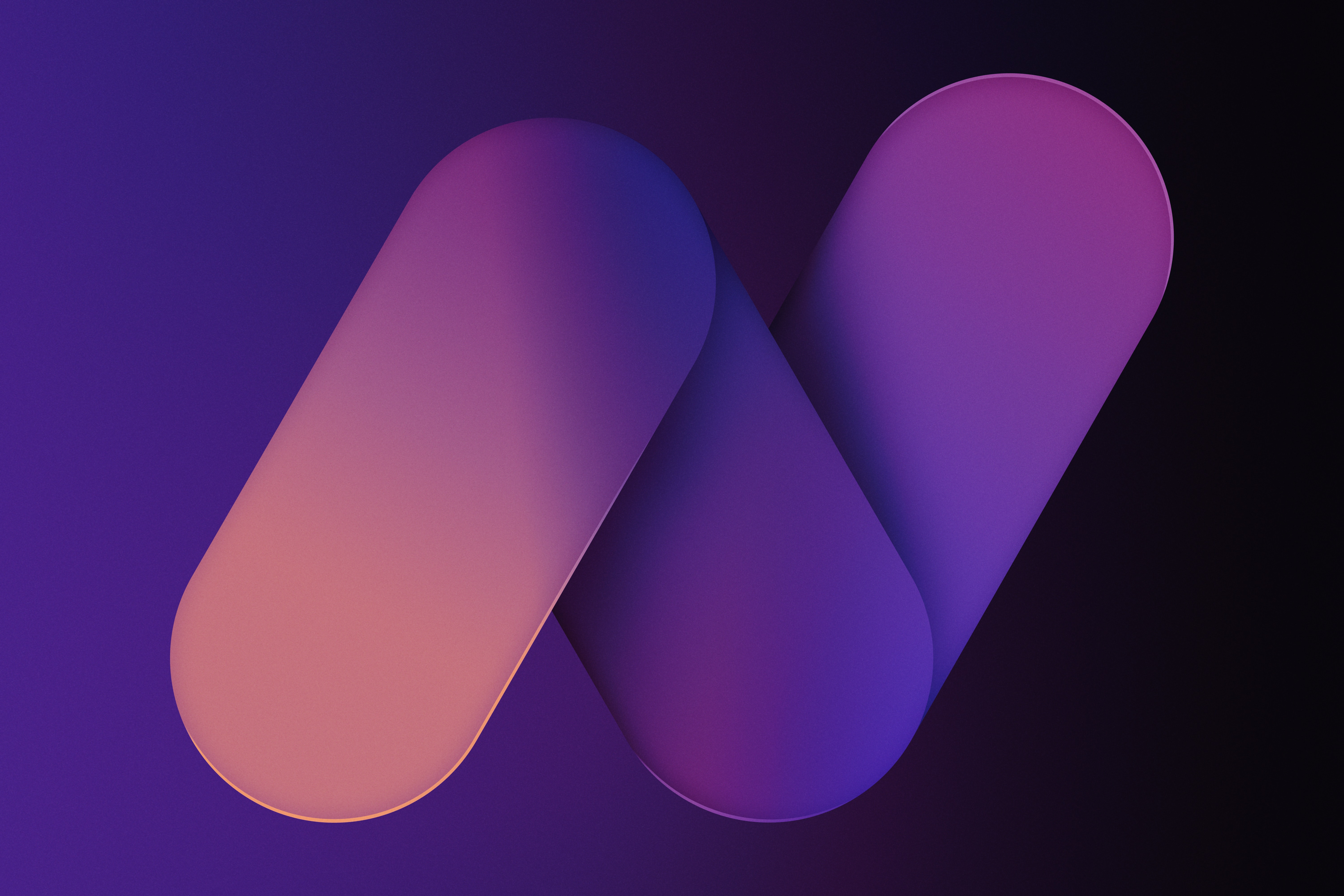 Abstract purple and pink illustration representing connection and emotional support